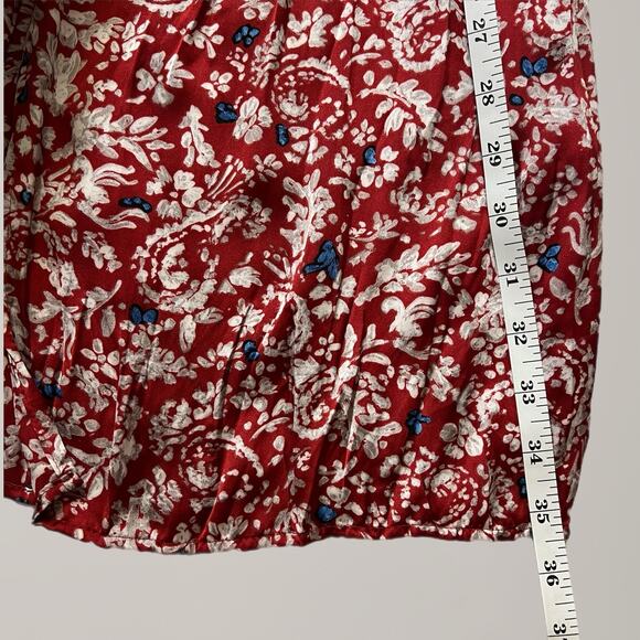 Zara Skirt Women's Size XS Midi Ditsy Floral A-line Flare Slits Side Cottage - Picture 4 of 5